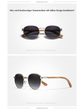 Laden Sie das Bild in den Galerie-Viewer, BAMBOO™ - 2024 7363 Designer Sonnenbrille Handgefertigt aus Edlem Naturholz