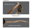 Laden Sie das Bild in den Galerie-Viewer, BAMBOO™ - 2024 N80071 Designer Sonnenbrille Handgefertigt aus Edlem Natur Holz