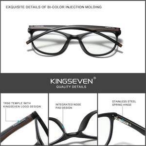 KINGSEVEN™ - 2023 9007A Titanium Blue Light Blocking Clear Bril